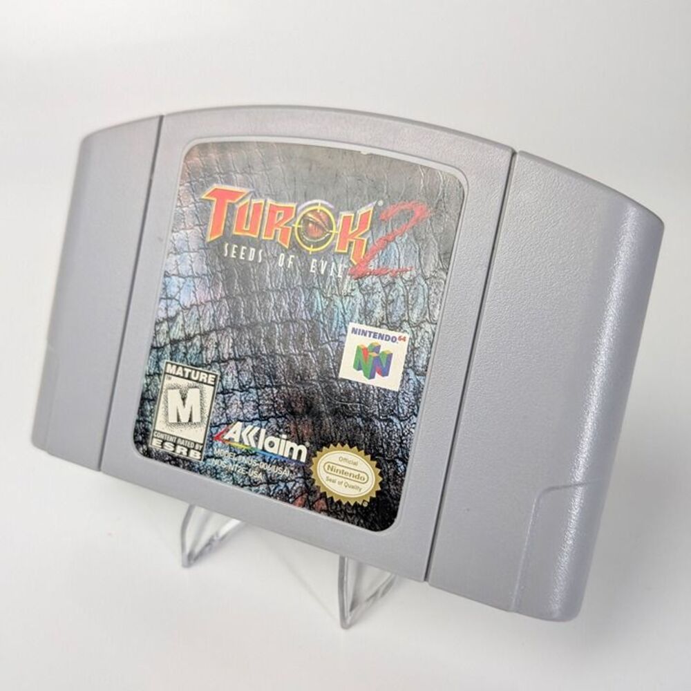 Turok 2 Seeds of Evil (Grey Cartridge) - Authentic and Tested - N64